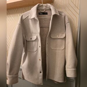 Zara Light Gray Wool Jacket